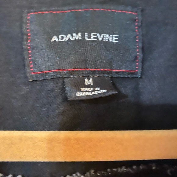 Adam Levine, mens size M, black denim jacket with corduroy collar, never worn. - Picture 2 of 6